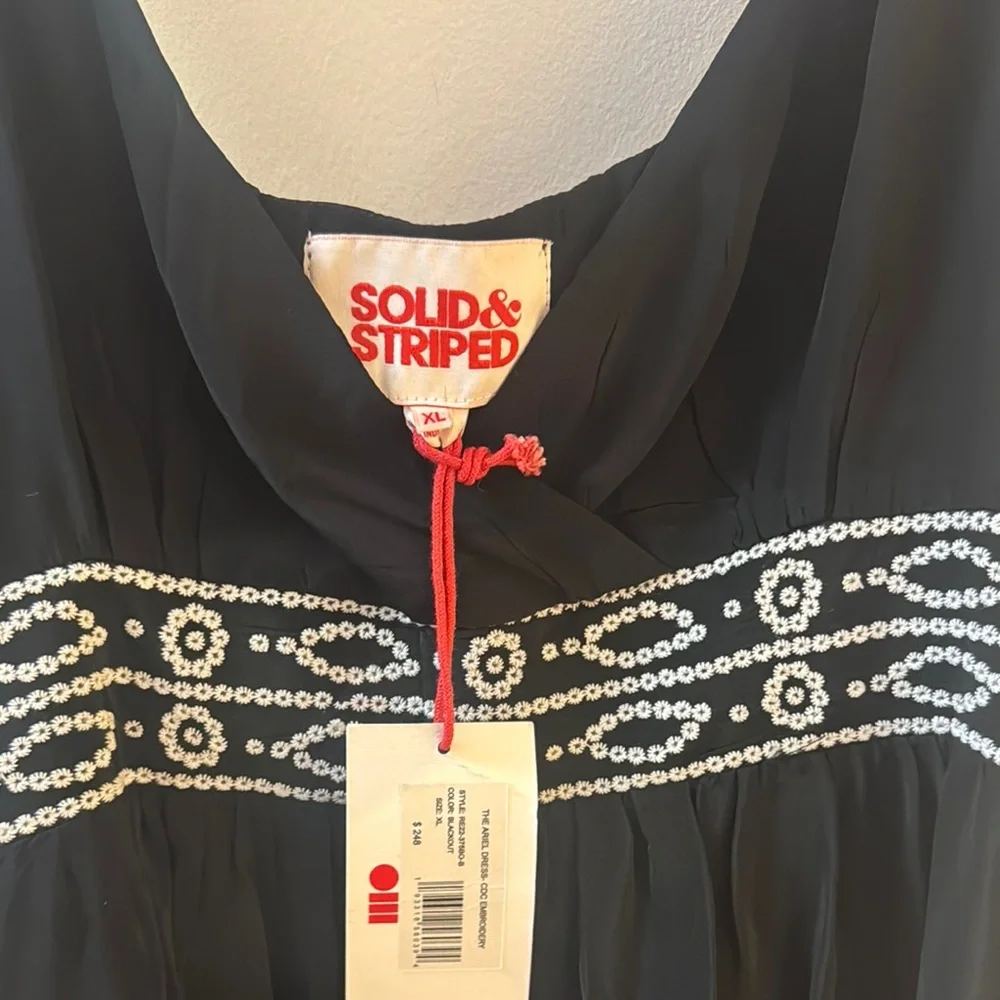 SOLID & STRIPED Black Sleeveless Midi Sundress - Picture 2 of 4